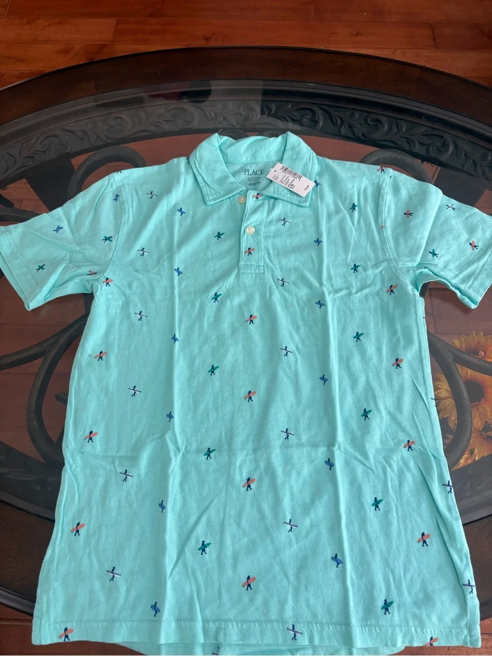 Boys Surf Print Polo